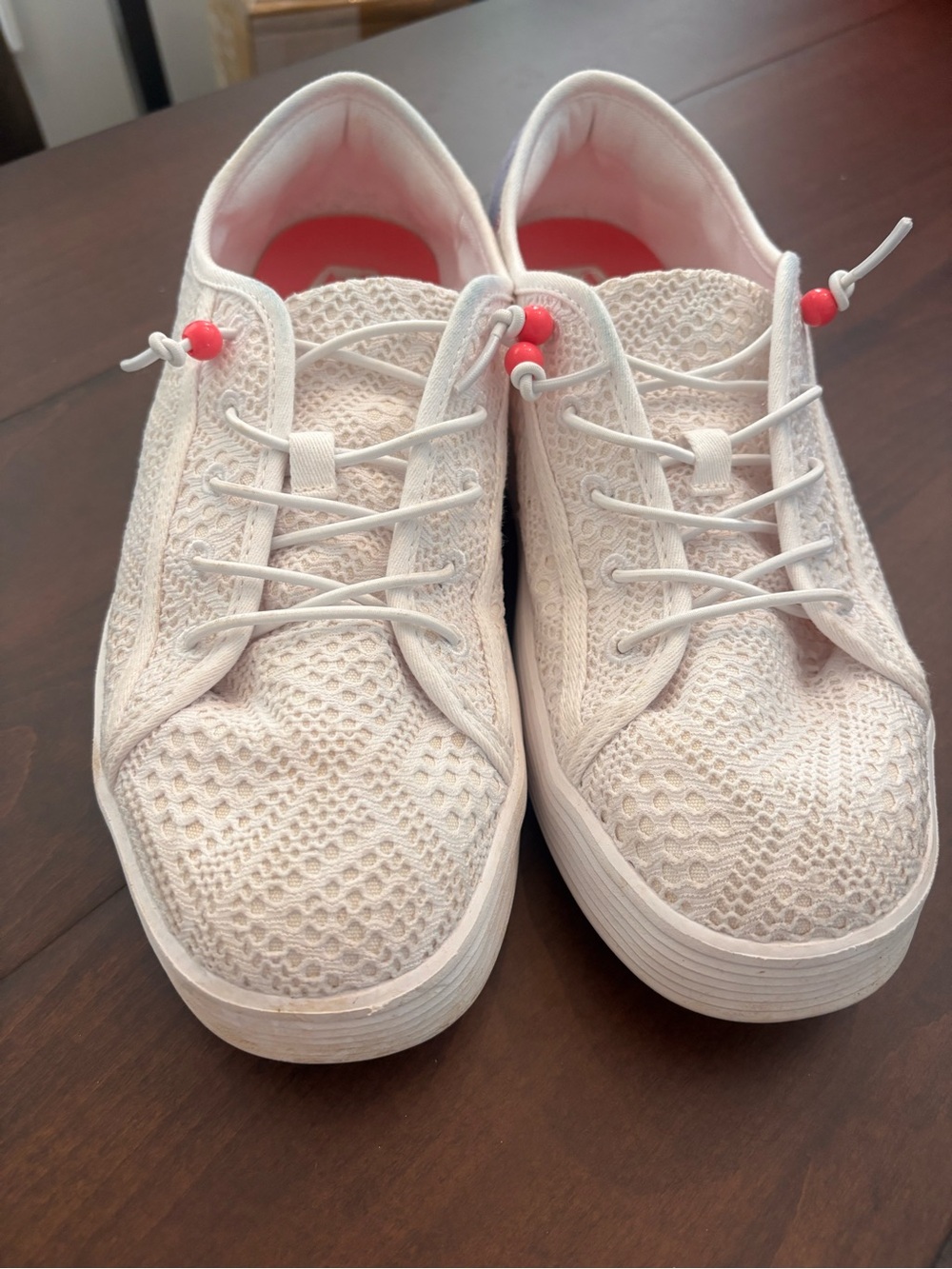 Hey Dude Women's Cody with Crafted Mix Eyelet White with pink accents - Picture 4 of 10